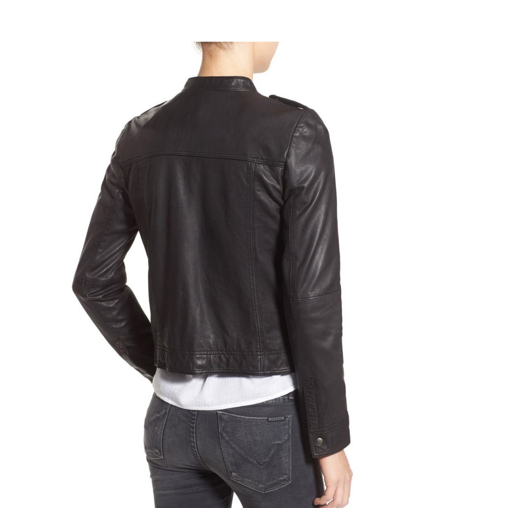 Hinge Patch Pocket Leather Jacket - image 4